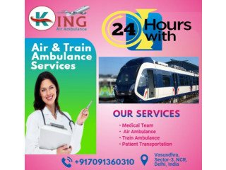 Get King ICU Train Ambulance Services in Raipur for Emergency Patient Transportation