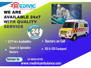 Medivic Ambulance Services in Saguna More, Patna- Doorstep Service