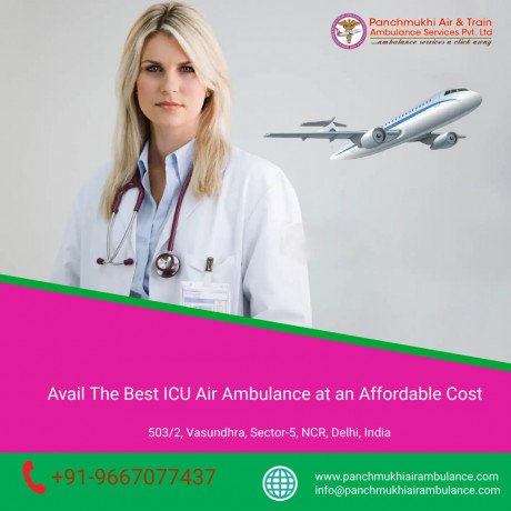 hire-superlative-air-ambulance-in-delhi-by-panchmukhi-with-hi-class-medical-features-big-0