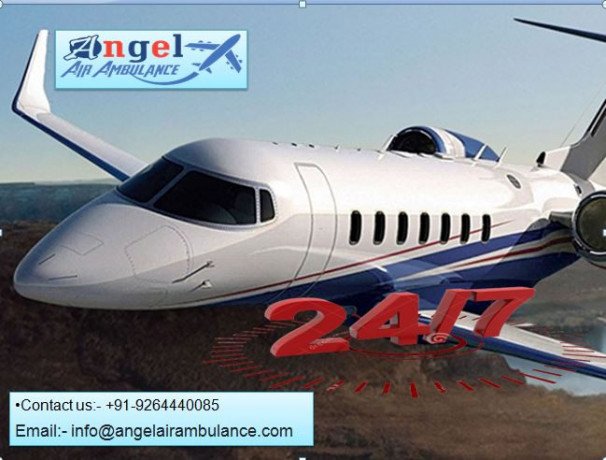 hire-risk-free-angel-air-ambulance-from-jabalpur-with-innovative-medical-gadget-big-0